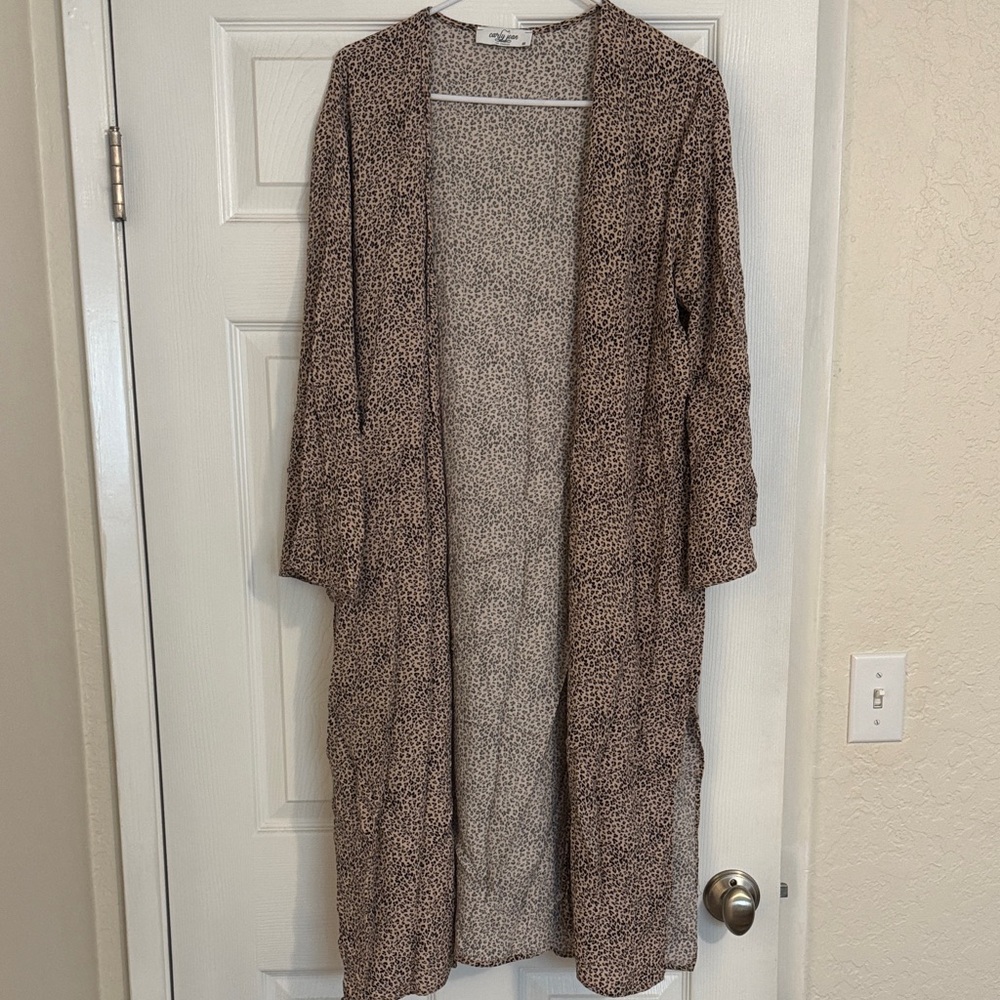Carly Jean Los Angeles Cheetah Print Cardigan